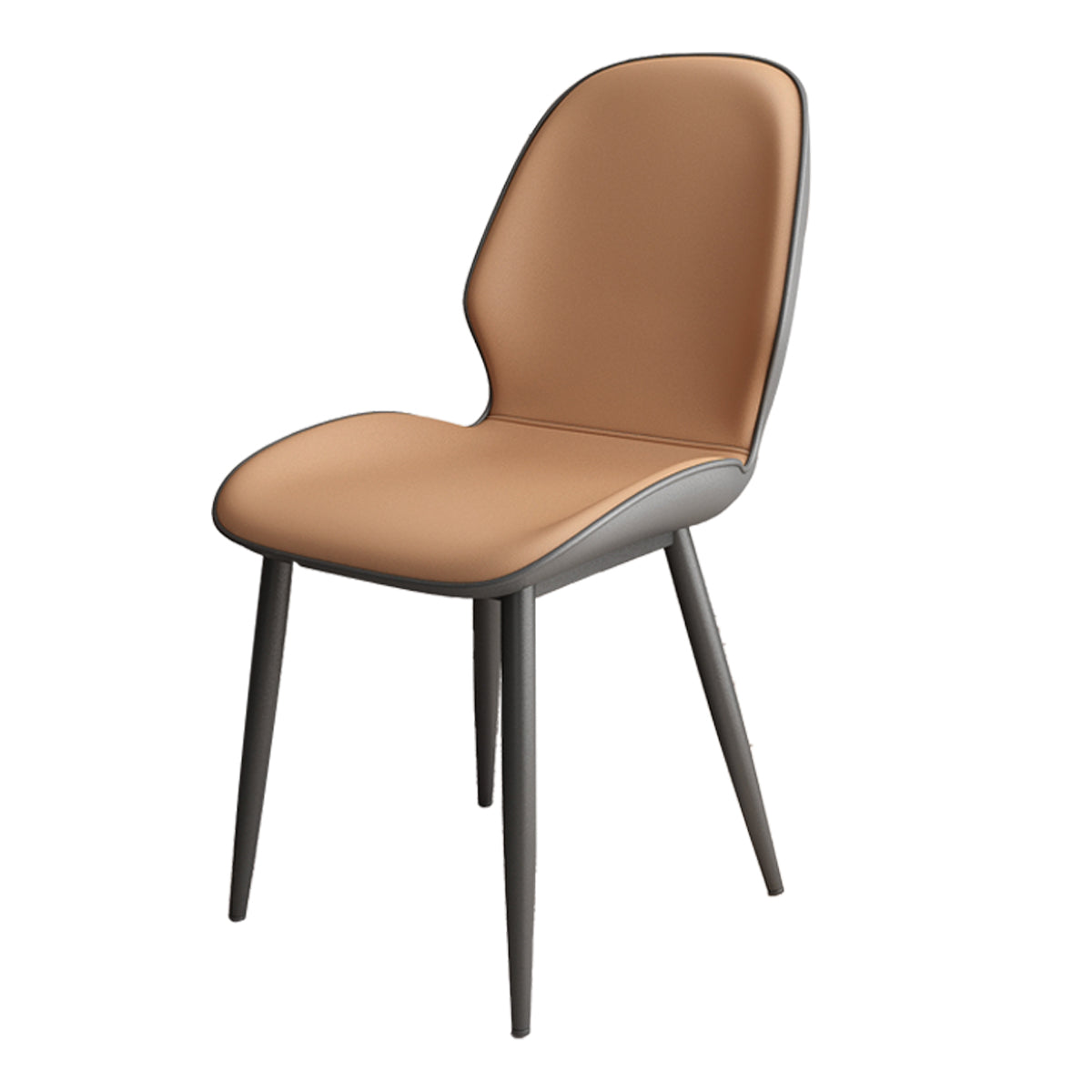 La salle à manger contemporaine en métal préside les chaises sans bras de salle à manger en cuir d'unité centrale pour l'usage d'intérieur