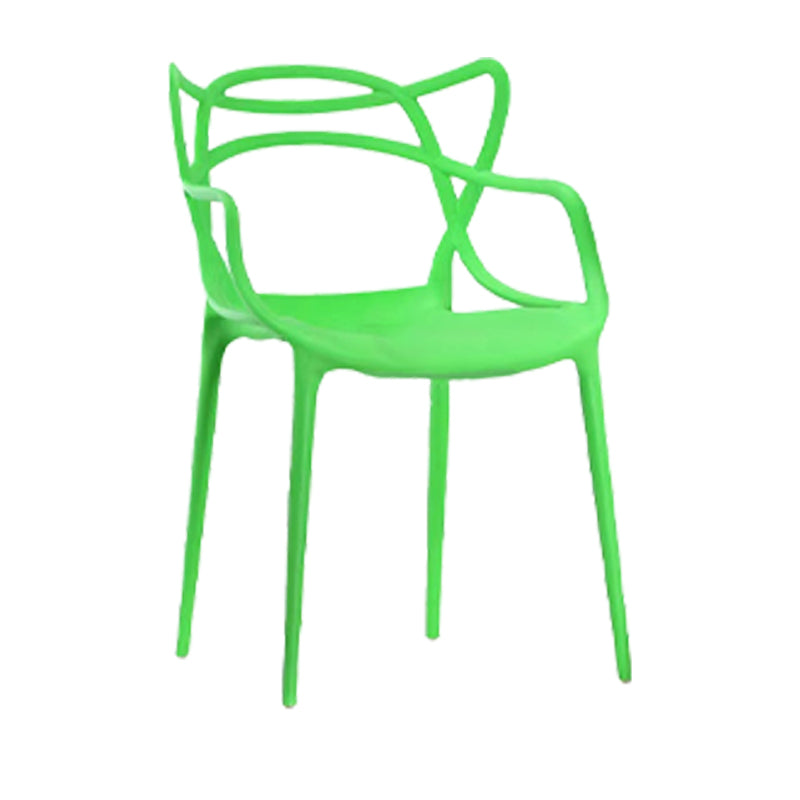 Fauteuil en plastique pour restaurant scandinave, finition mate, chaise de salle à manger à dossier croisé