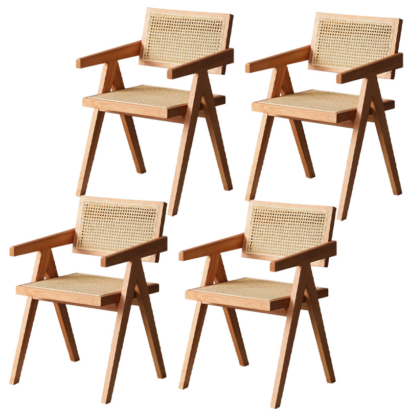 Sillas de madera de roble de estilo moderno, sillón con respaldo abierto para cocina y comedor