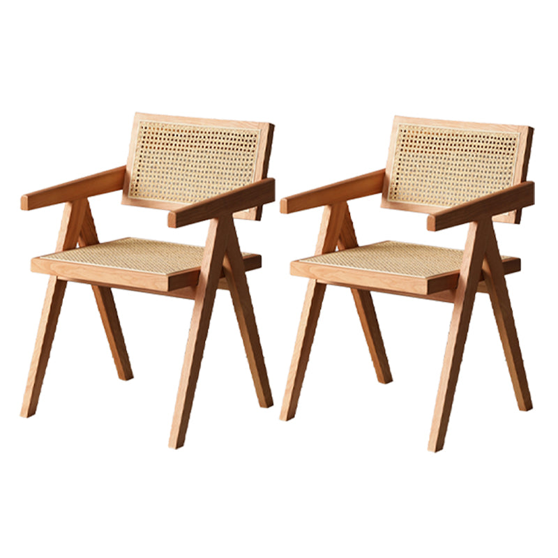Sillas de madera de roble de estilo moderno, sillón con respaldo abierto para cocina y comedor