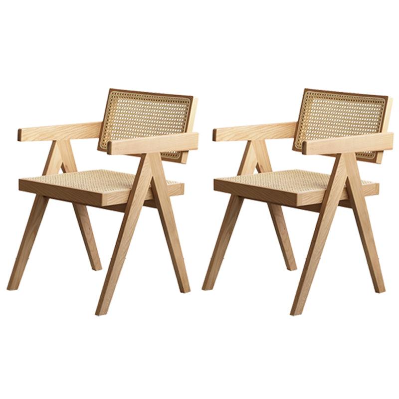 Sillas de madera de roble de estilo moderno, sillón con respaldo abierto para cocina y comedor