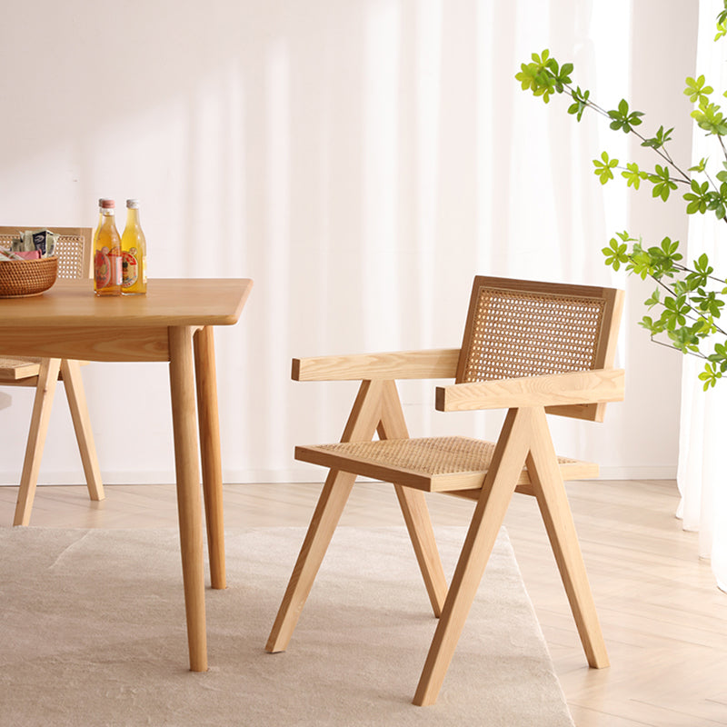 Sillas de madera de roble de estilo moderno, sillón con respaldo abierto para cocina y comedor