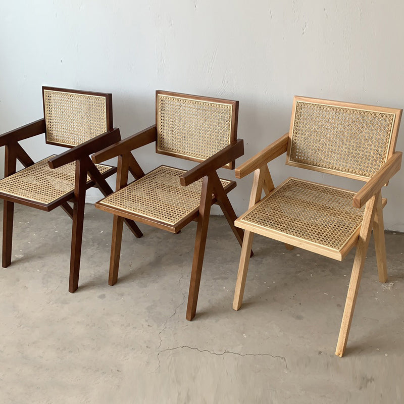Chaise de salle à manger en bois de style contemporain, chaise d'appoint simple à dossier ouvert pour la cuisine
