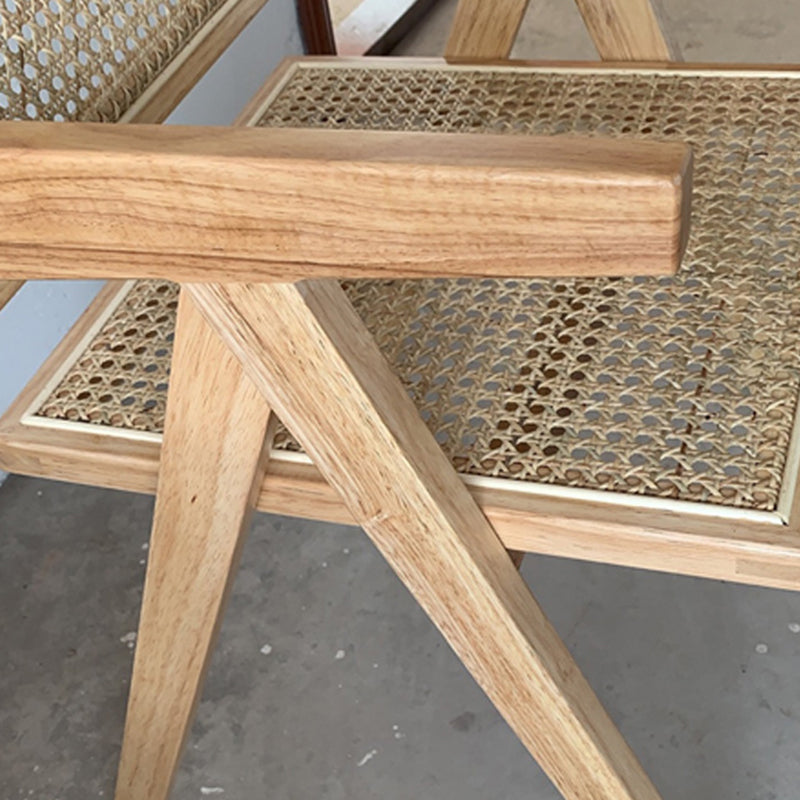 Chaise de salle à manger en bois de style contemporain, chaise d'appoint simple à dossier ouvert pour la cuisine