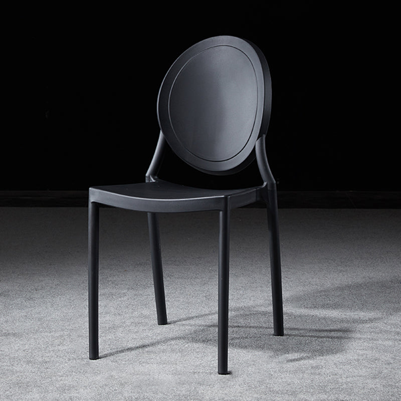 Chaise de salle à manger en plastique de style moderne, chaises latérales empilables à dossier ouvert pour la cuisine