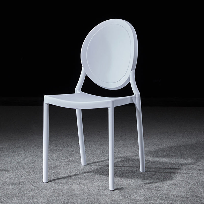 Chaise de salle à manger en plastique de style moderne, chaises latérales empilables à dossier ouvert pour la cuisine