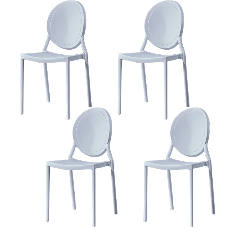 Chaise de salle à manger en plastique de style moderne, chaises latérales empilables à dossier ouvert pour la cuisine