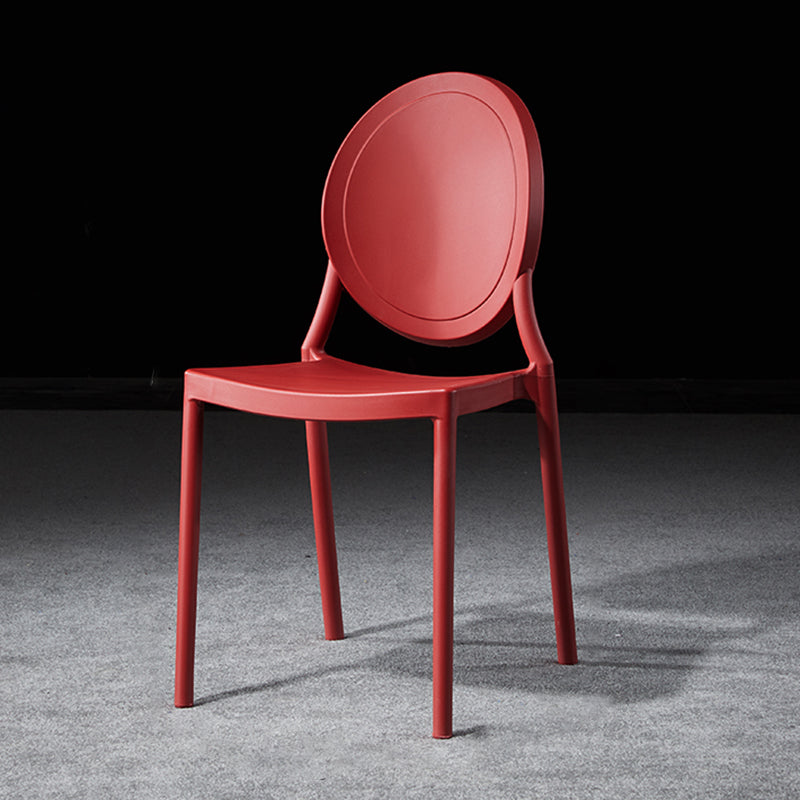 Chaise de salle à manger en plastique de style moderne, chaises latérales empilables à dossier ouvert pour la cuisine