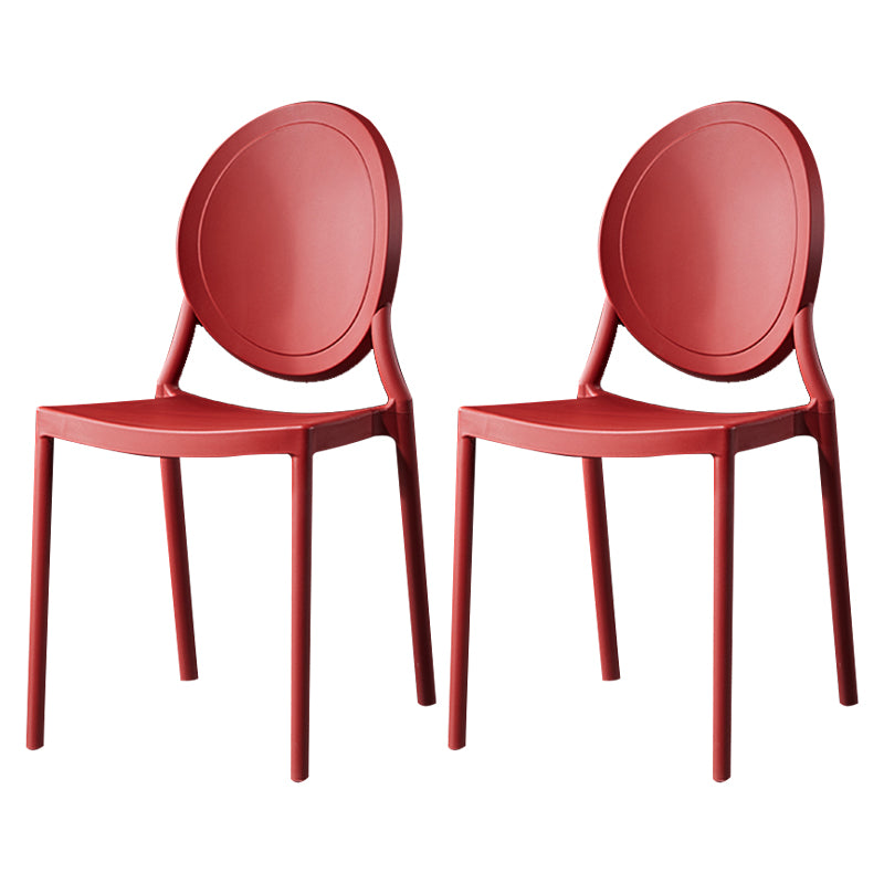Chaise de salle à manger en plastique de style moderne, chaises latérales empilables à dossier ouvert pour la cuisine