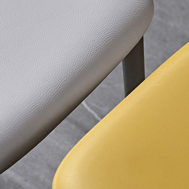 Modern Style Plastic Dining Chairs Open Back Dining Stackable Side Chairs for Kitchen