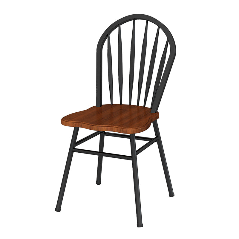 Sillas de comedor de metal estilo moderno Sillas sin brazos con respaldo Windsor para cocina (juego de 4)