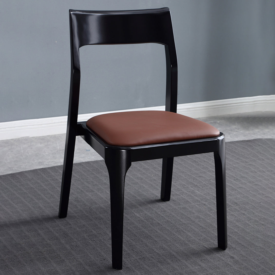 Sillas de comedor de madera modernas con respaldo abierto, silla sin brazos lateral para cocina