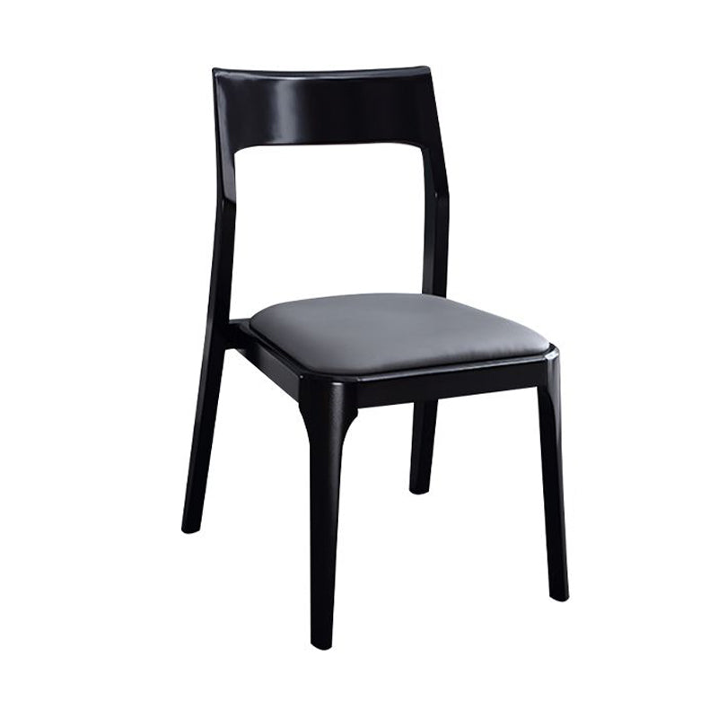 Chaises de salle à manger en bois modernes, chaise sans bras latérale à dos ouvert pour la cuisine