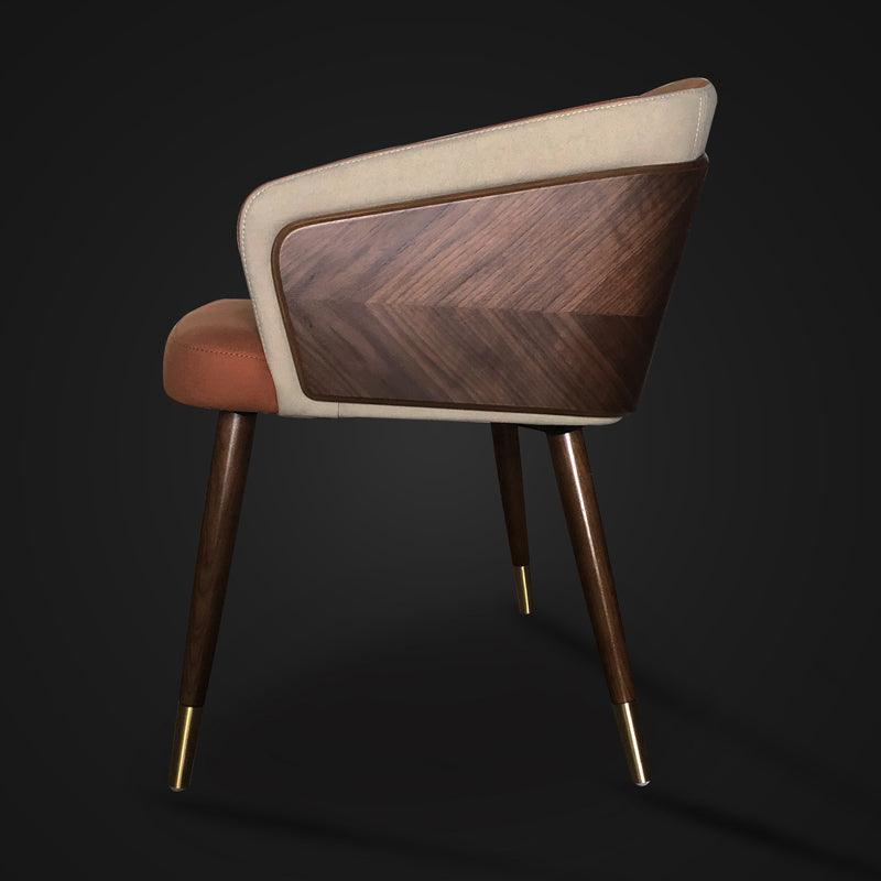 Silla de comedor de madera de estilo contemporáneo