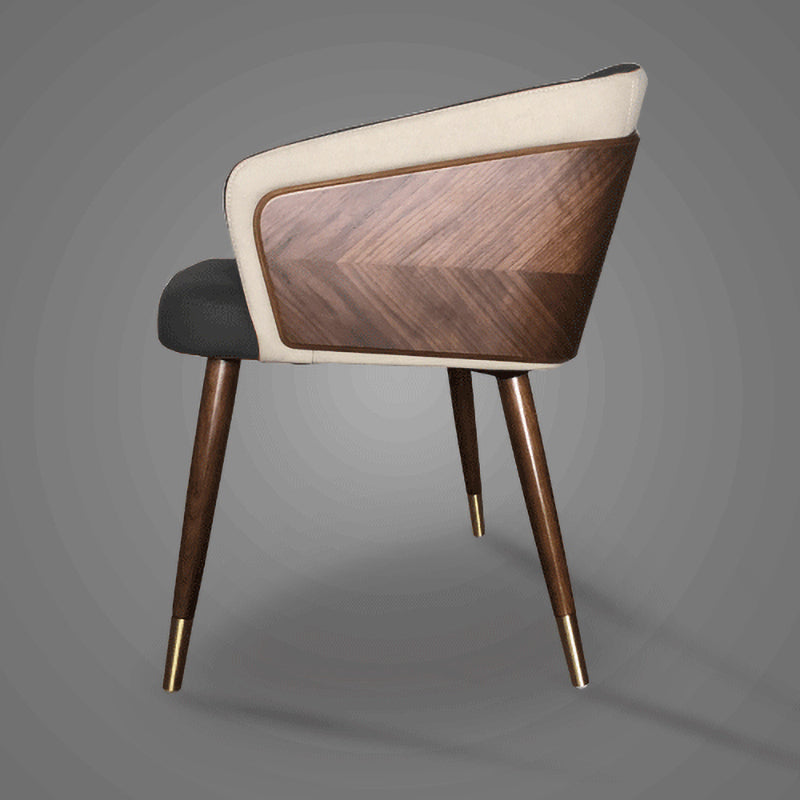 Silla de comedor de madera de estilo contemporáneo