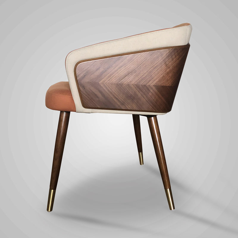 Silla de comedor de madera de estilo contemporáneo