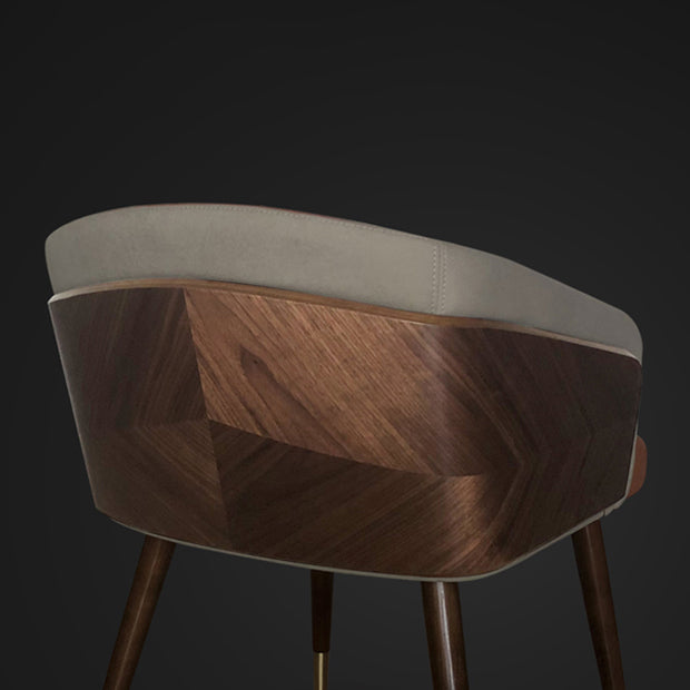 Silla de comedor de madera de estilo contemporáneo