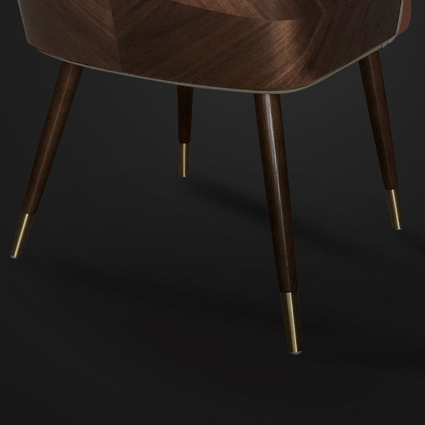 Silla de comedor de madera de estilo contemporáneo