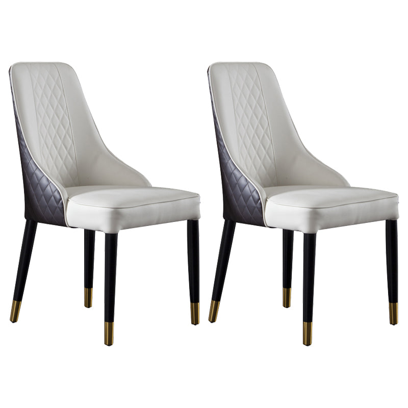 Chaises de salle à manger en bois de style contemporain Chaise d'appoint sans accoudoirs Parsons (Ensemble de 2)