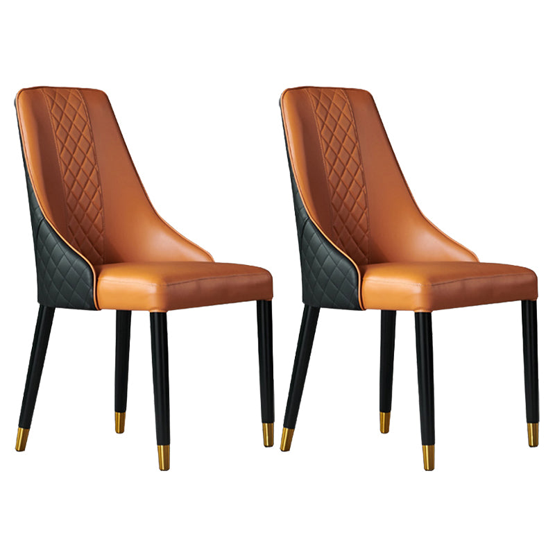 Chaises de salle à manger en bois de style contemporain Chaise d'appoint sans accoudoirs Parsons (Ensemble de 2)