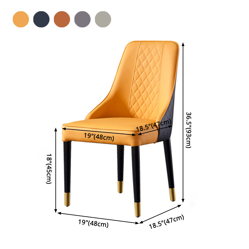 Sillas de comedor de madera estilo moderno Dining Parsons Silla auxiliar sin brazos (juego de 2)
