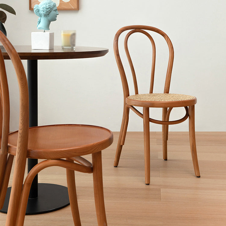 Chaises de salle à manger sans accoudoirs en bois courbé Chaises d'appoint en bois avec pieds en hêtre