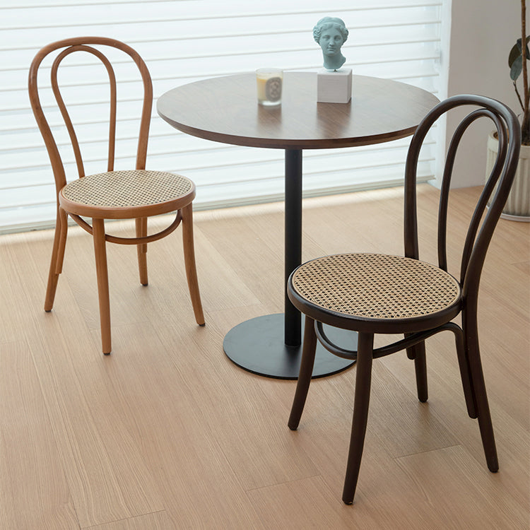 Chaises de salle à manger sans accoudoirs en bois courbé Chaises d'appoint en bois avec pieds en hêtre