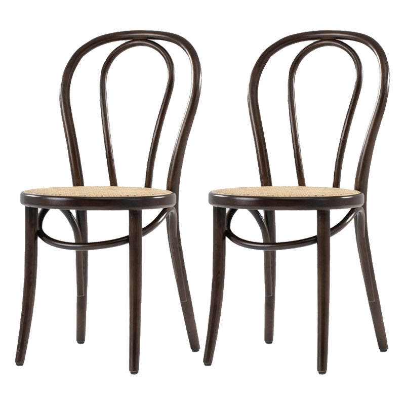 Chaises de salle à manger sans accoudoirs en bois courbé Chaises d'appoint en bois avec pieds en hêtre