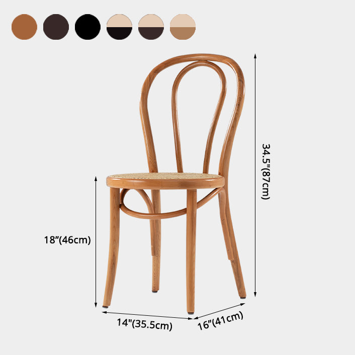Chaises de salle à manger sans accoudoirs en bois courbé Chaises d'appoint en bois avec pieds en hêtre