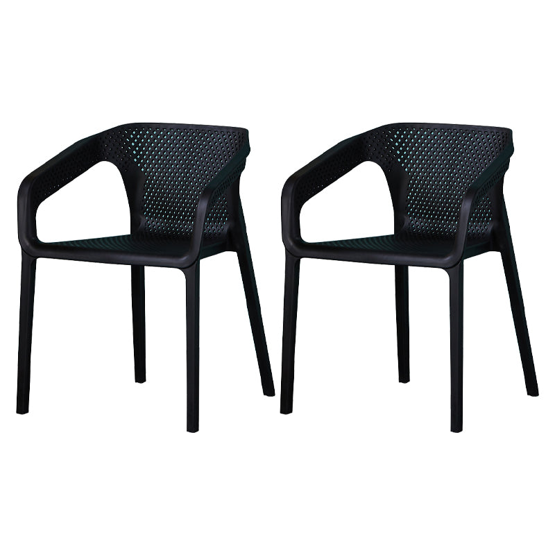Silla de comedor de plástico de estilo moderno, sillas laterales de comedor apilables para cocina