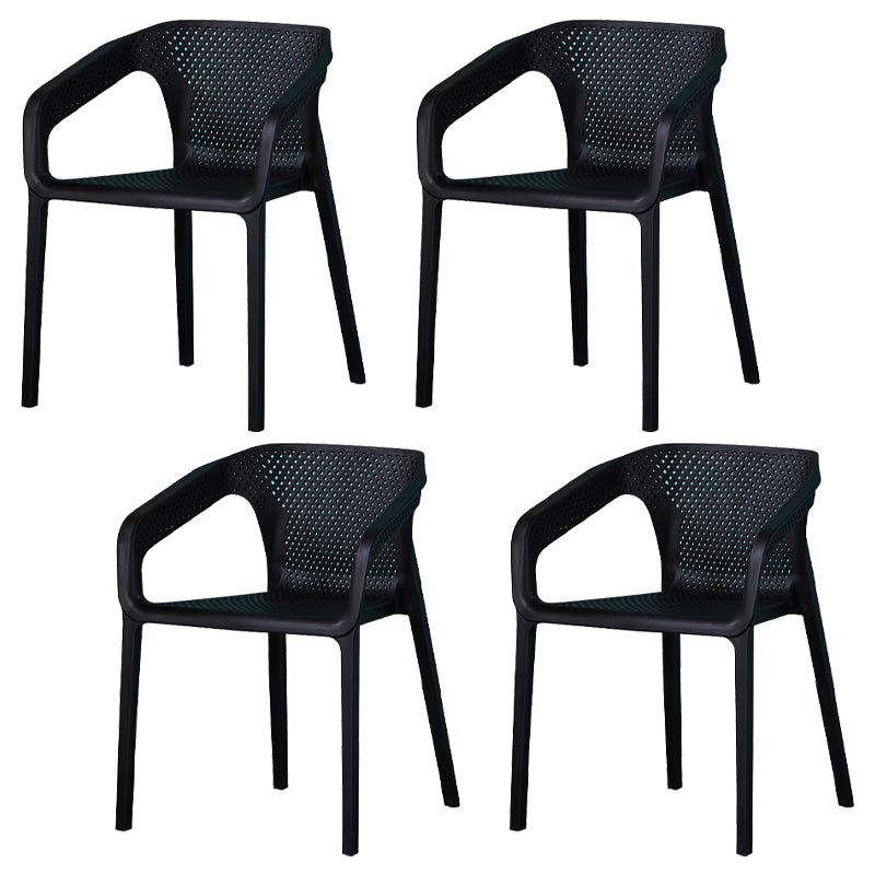 Silla de comedor de plástico de estilo moderno, sillas laterales de comedor apilables para cocina