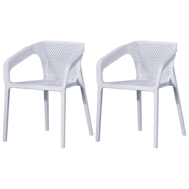 Silla de comedor de plástico de estilo moderno, sillas laterales de comedor apilables para cocina