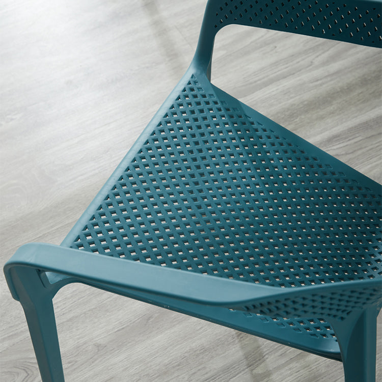 Silla de comedor de plástico de estilo moderno, sillas laterales de comedor apilables para cocina