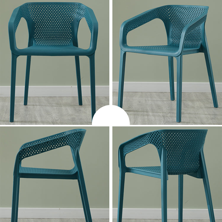 Silla de comedor de plástico de estilo moderno, sillas laterales de comedor apilables para cocina
