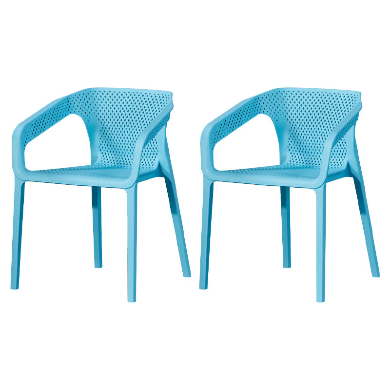 Silla de comedor de plástico de estilo moderno, sillas laterales de comedor apilables para cocina