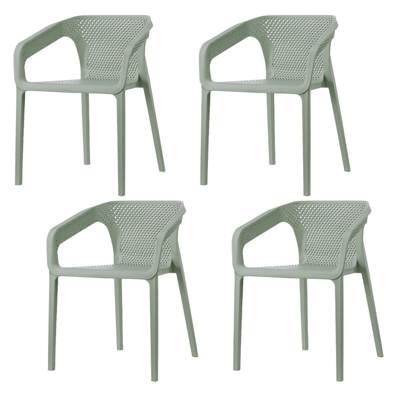 Silla de comedor de plástico de estilo moderno, sillas laterales de comedor apilables para cocina