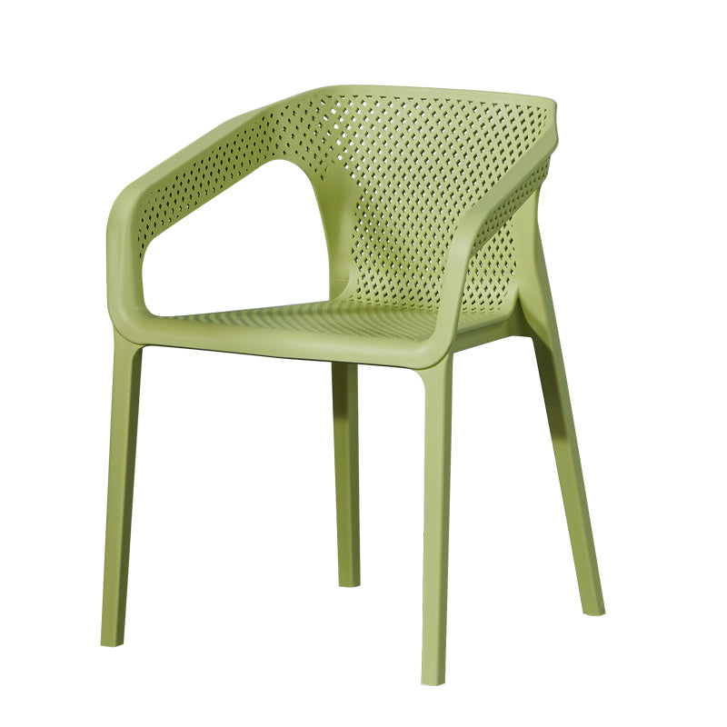 Silla de comedor de plástico de estilo moderno, sillas laterales de comedor apilables para cocina