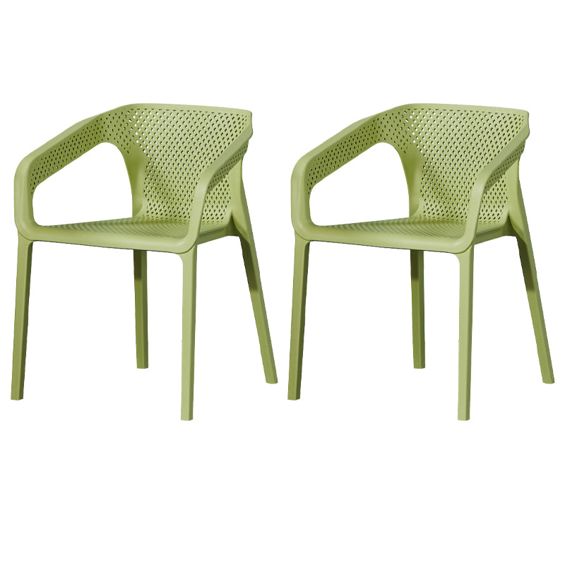 Silla de comedor de plástico de estilo moderno, sillas laterales de comedor apilables para cocina