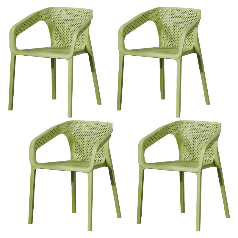 Silla de comedor de plástico de estilo moderno, sillas laterales de comedor apilables para cocina