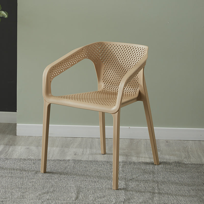 Silla de comedor de plástico de estilo moderno, sillas laterales de comedor apilables para cocina