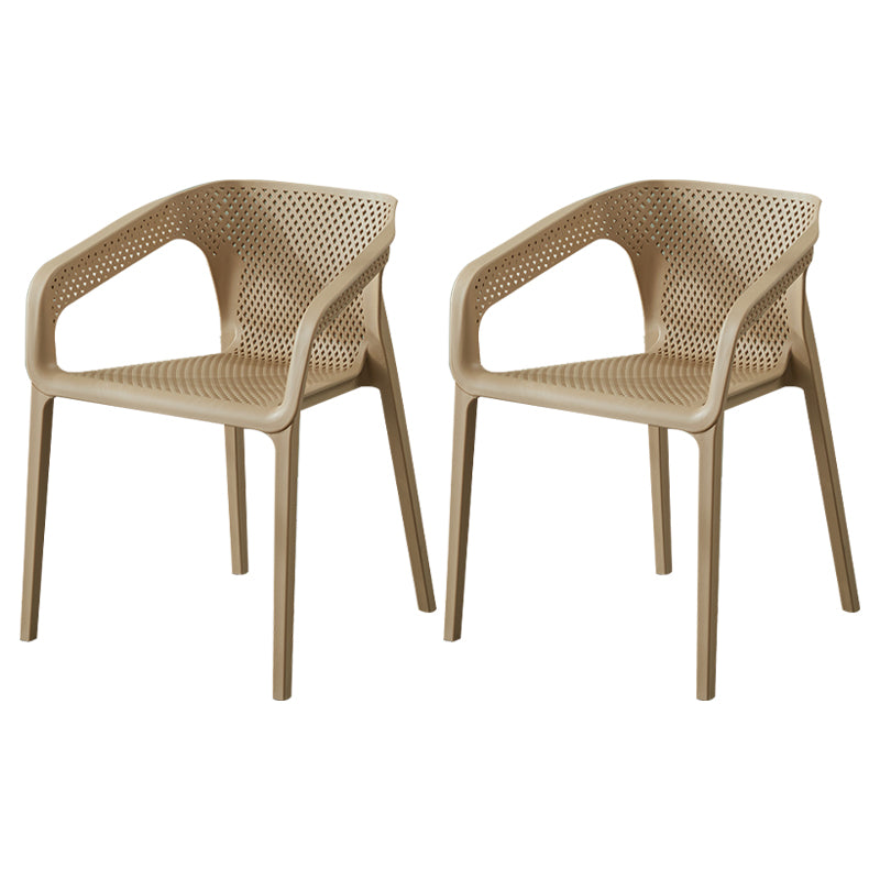 Silla de comedor de plástico de estilo moderno, sillas laterales de comedor apilables para cocina