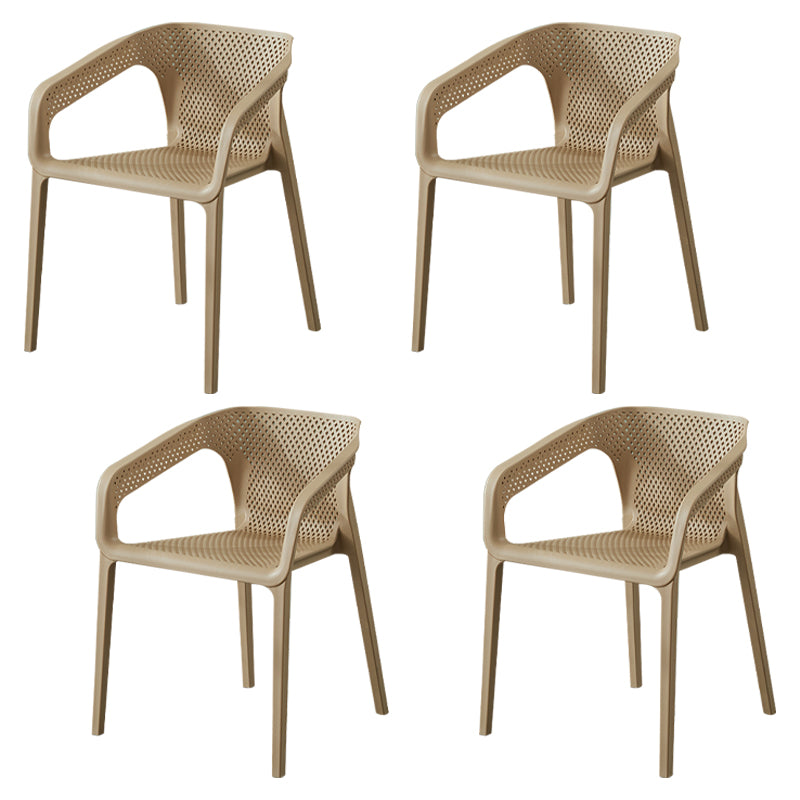 Silla de comedor de plástico de estilo moderno, sillas laterales de comedor apilables para cocina