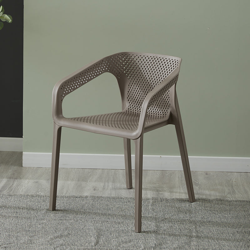 Silla de comedor de plástico de estilo moderno, sillas laterales de comedor apilables para cocina
