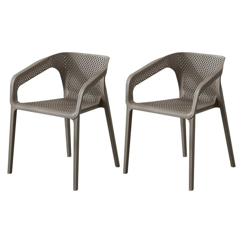 Silla de comedor de plástico de estilo moderno, sillas laterales de comedor apilables para cocina