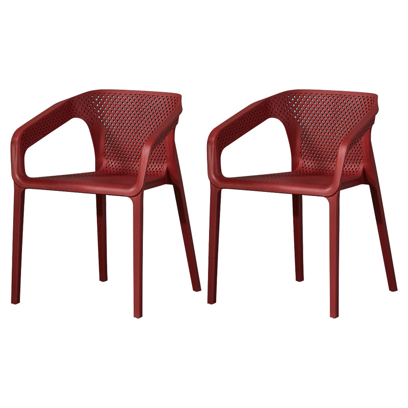 Silla de comedor de plástico de estilo moderno, sillas laterales de comedor apilables para cocina