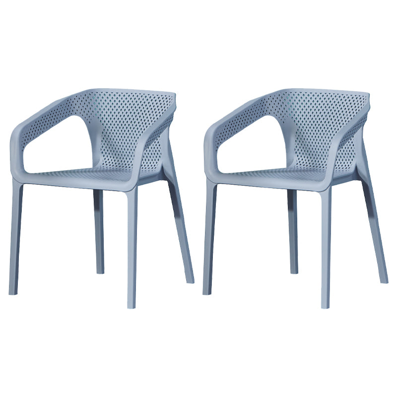 Silla de comedor de plástico de estilo moderno, sillas laterales de comedor apilables para cocina