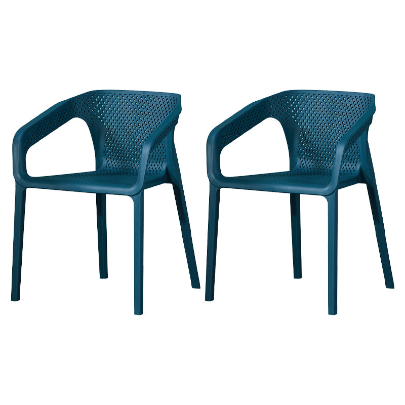 Silla de comedor de plástico de estilo moderno, sillas laterales de comedor apilables para cocina