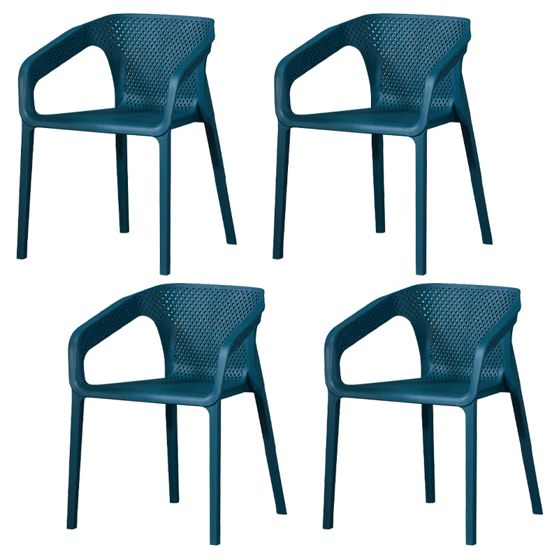 Silla de comedor de plástico de estilo moderno, sillas laterales de comedor apilables para cocina