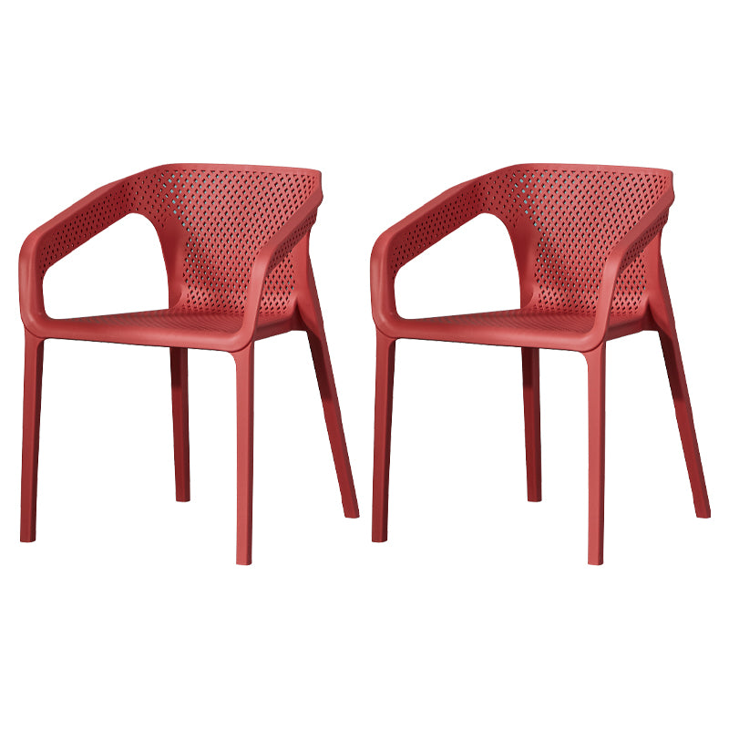 Silla de comedor de plástico de estilo moderno, sillas laterales de comedor apilables para cocina