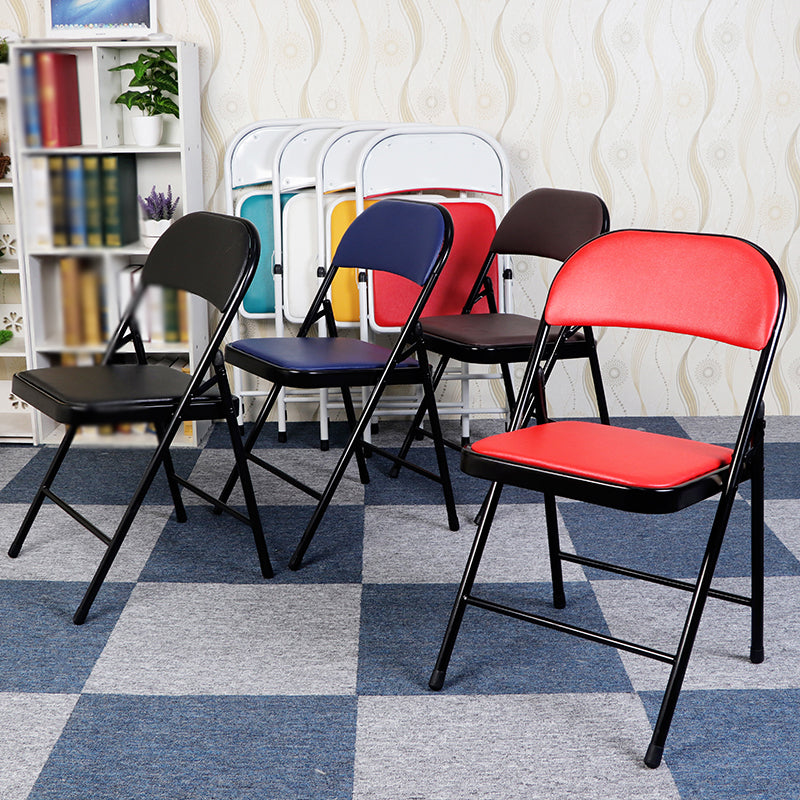 Chaise d'appoint moderne en métal, intérieur et extérieur, sans accoudoirs, pliable, à dossier ouvert, pour salle à manger